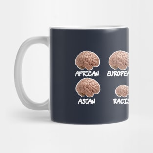 Human Brains vs Racist Brain Mug